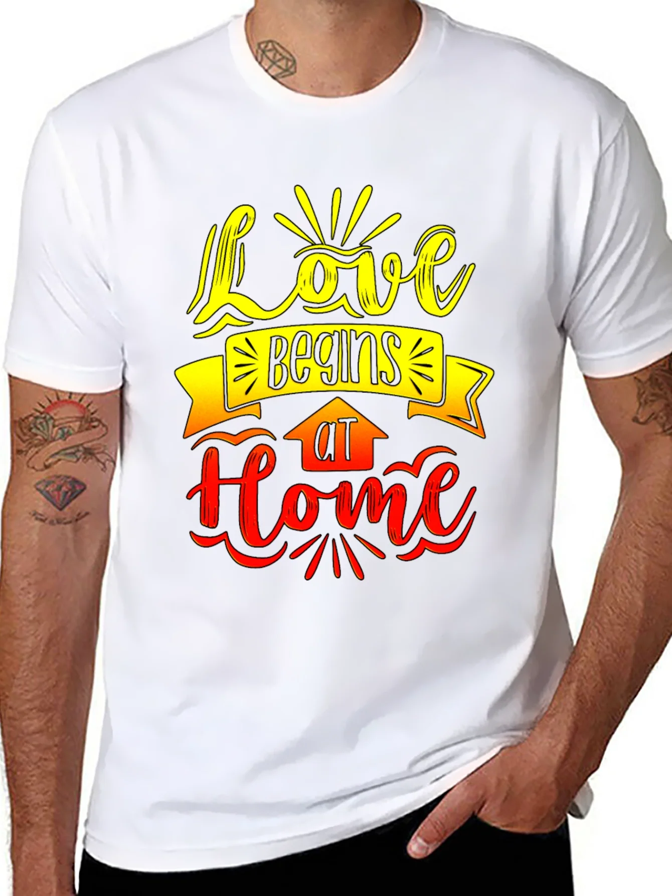 Love Begins At Home Graphic Tee
