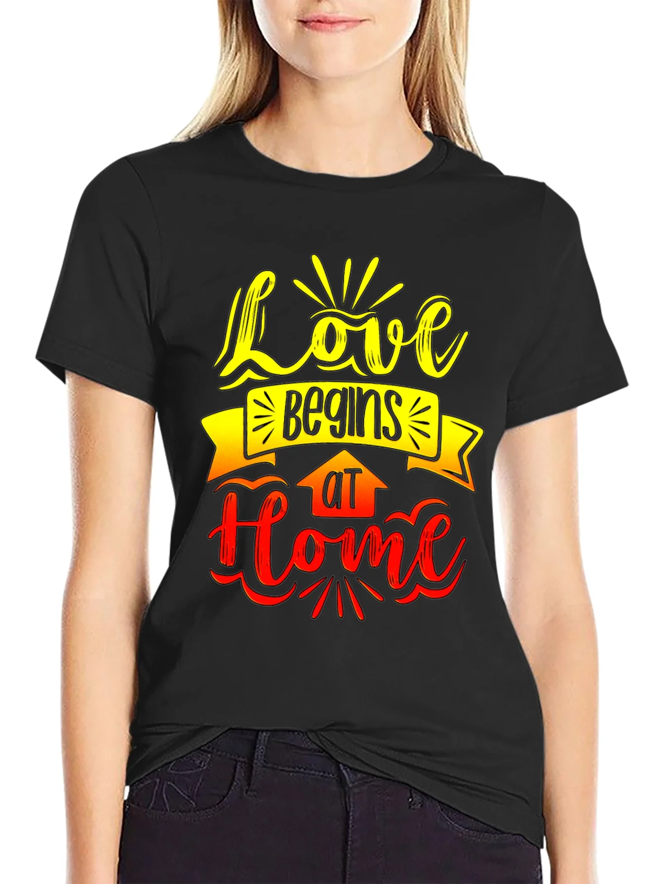 Love Begins At Home Graphic Tee