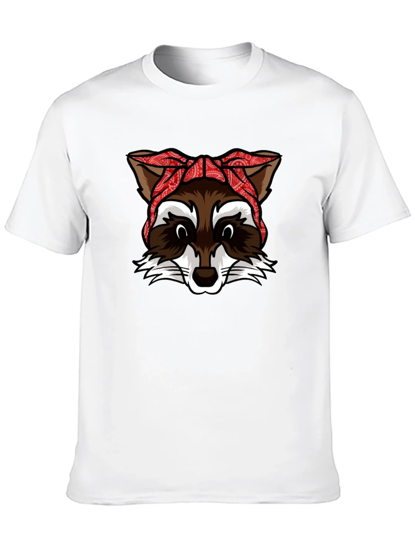 Cool Raccoon Bandana Graphic Tee