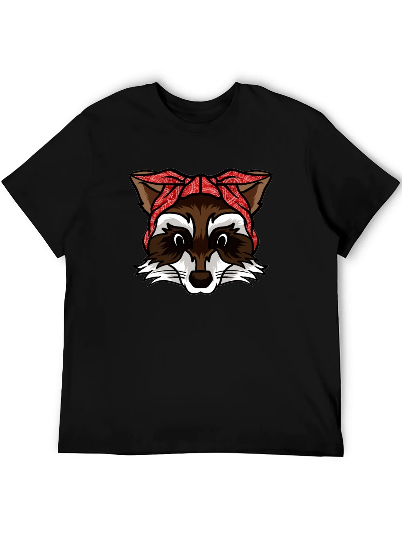 Cool Raccoon Bandana Graphic Tee