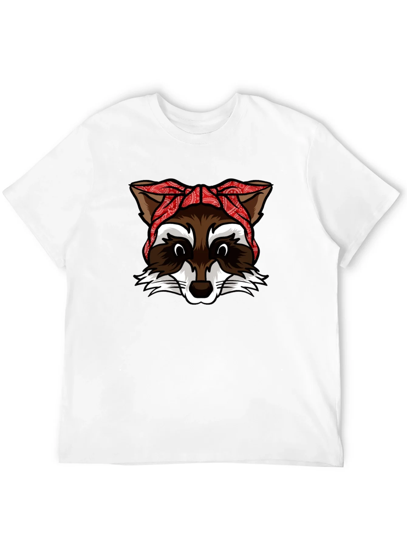 Cool Raccoon Bandana Graphic Tee