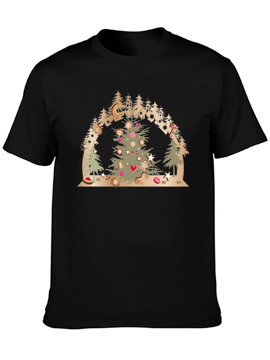 Festive Christmas Tree Forest Graphic Tee
