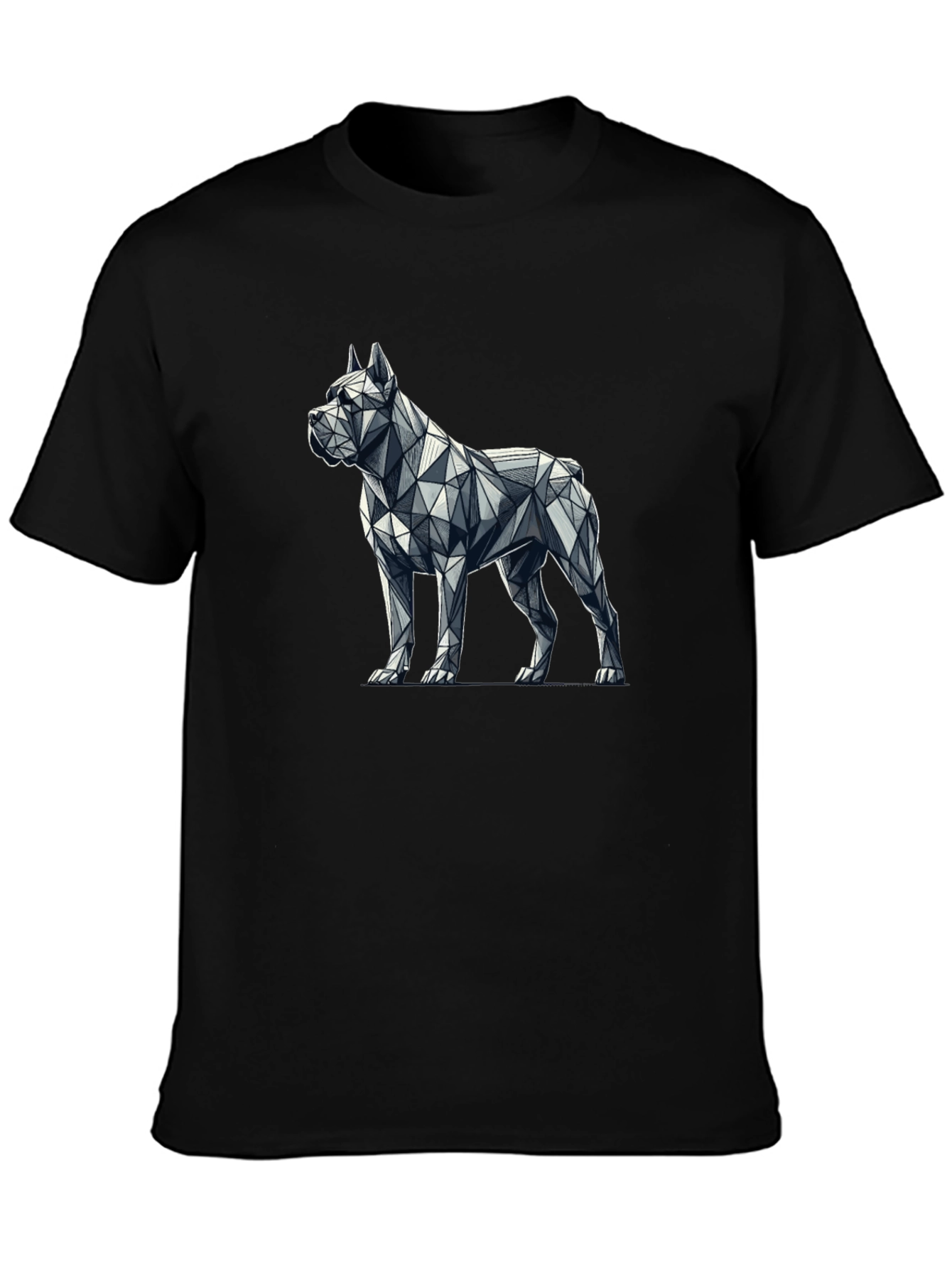 Geometric Dog Graphic Tee - Modern Menswear