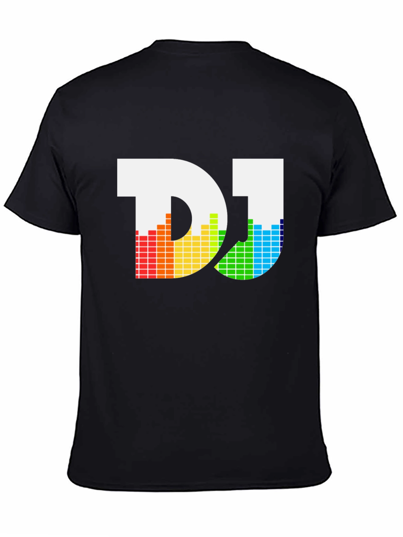 DJ Rainbow Equalizer Graphic Tee - Black