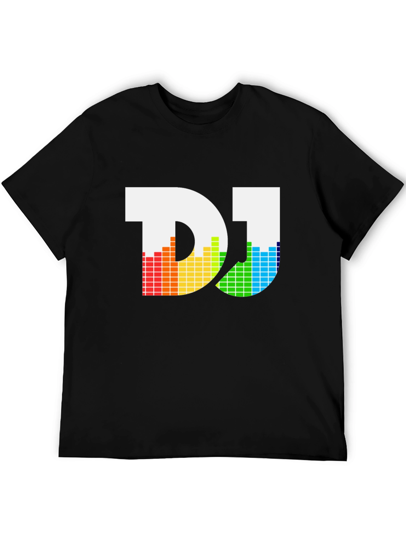 DJ Rainbow Equalizer Graphic Tee - Black
