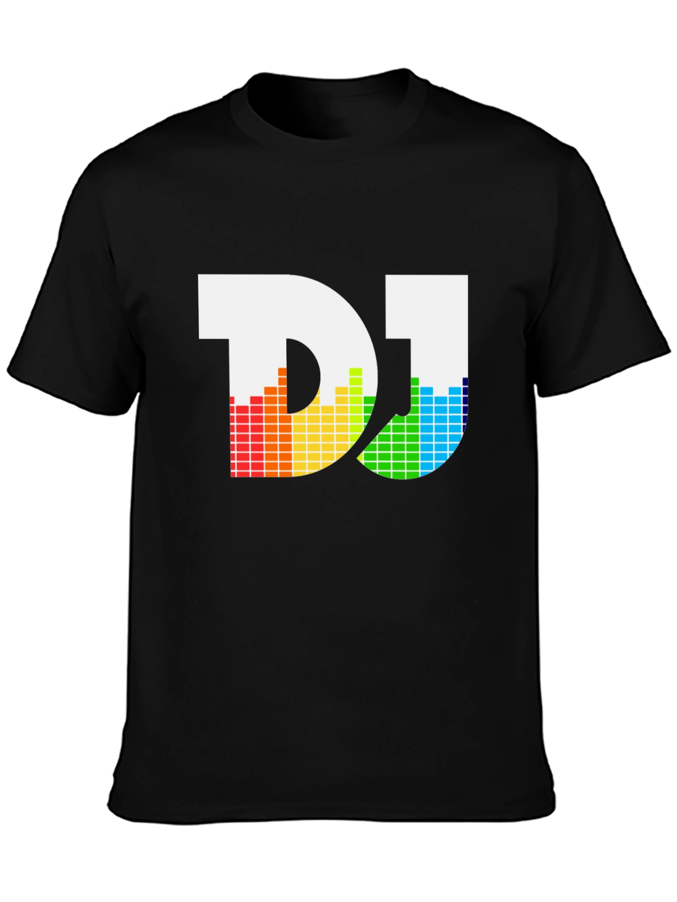 DJ Rainbow Equalizer Graphic Tee - Black