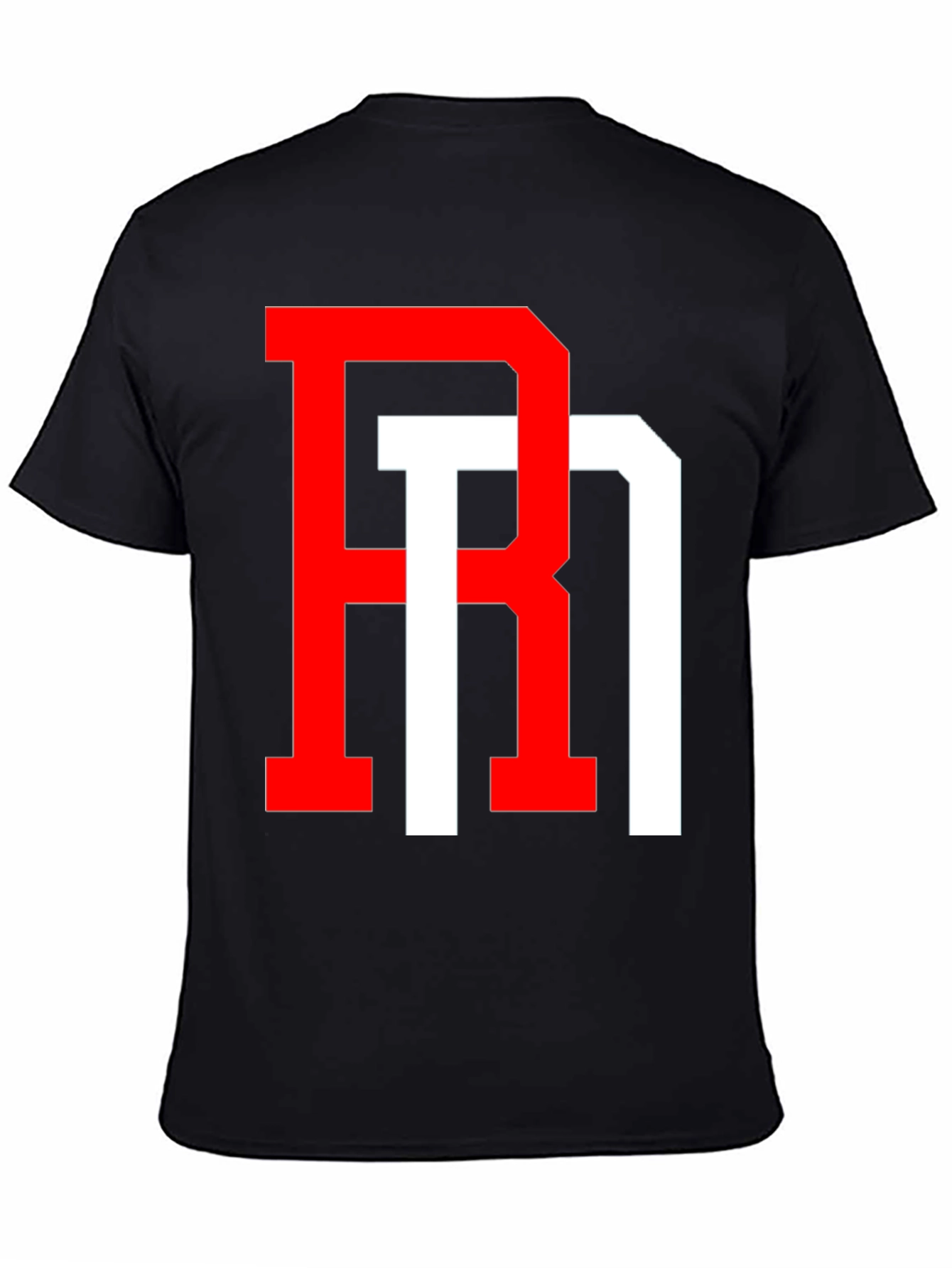 Bold Initial Graphic T-Shirt - Red and White Design