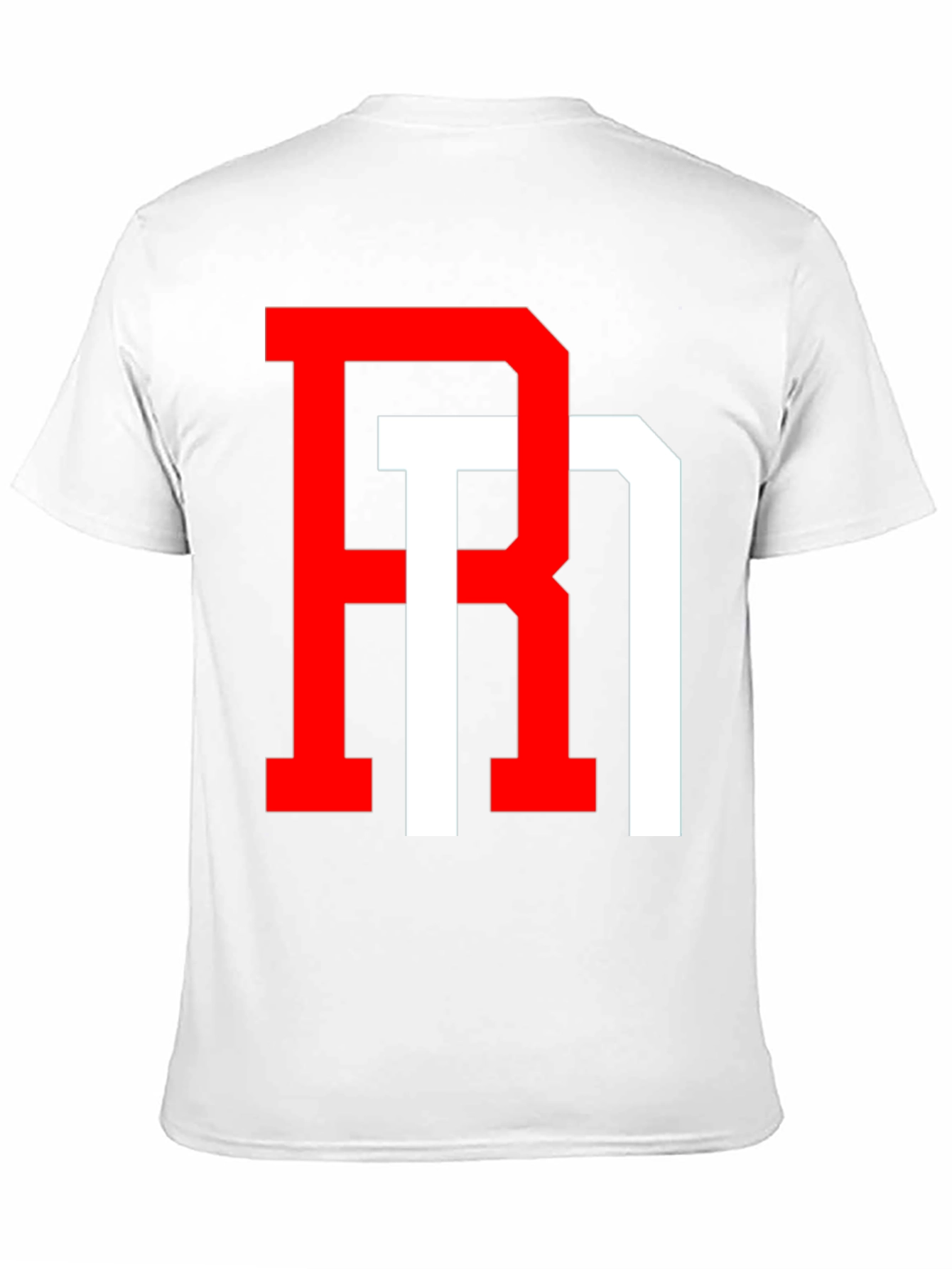 Bold Initial Graphic T-Shirt - Red and White Design