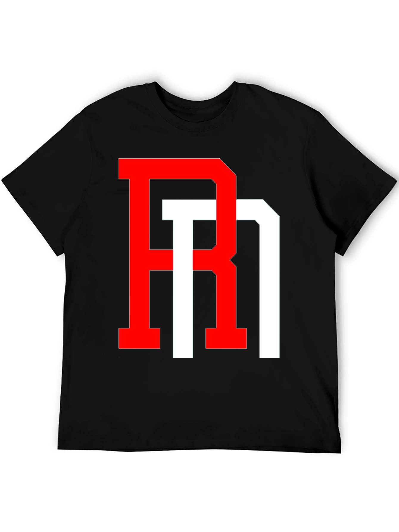 Bold Initial Graphic T-Shirt - Red and White Design