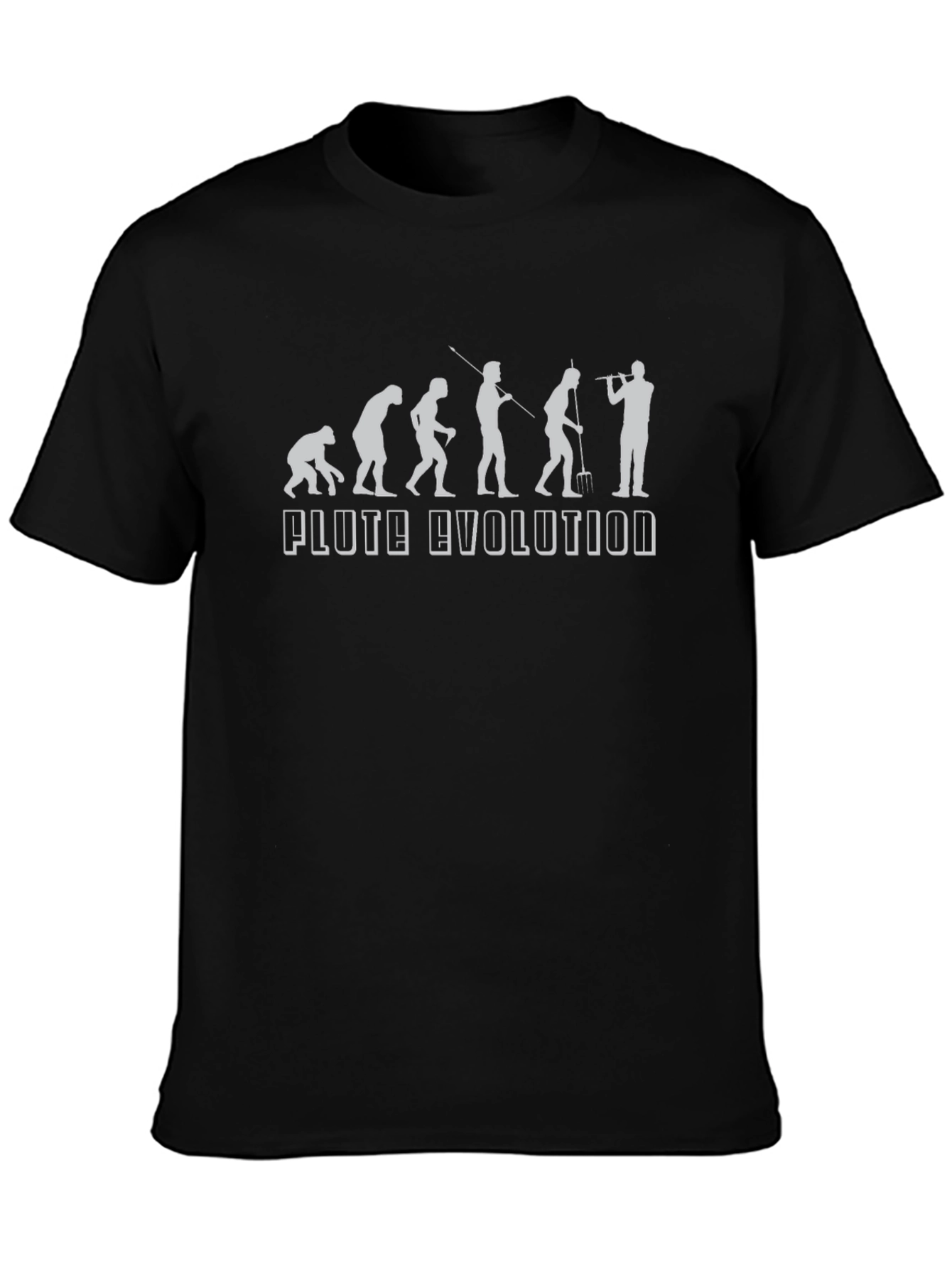 Flute Evolution Black Graphic T-Shirt