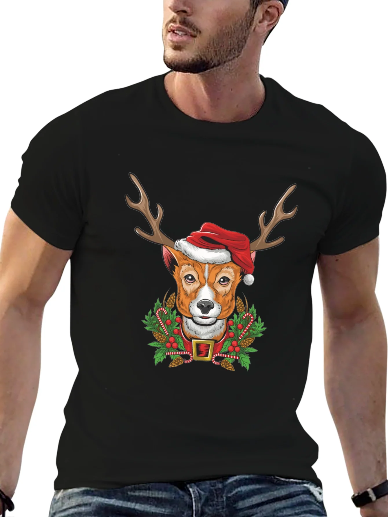 Dog Reindeer Christmas T-Shirt