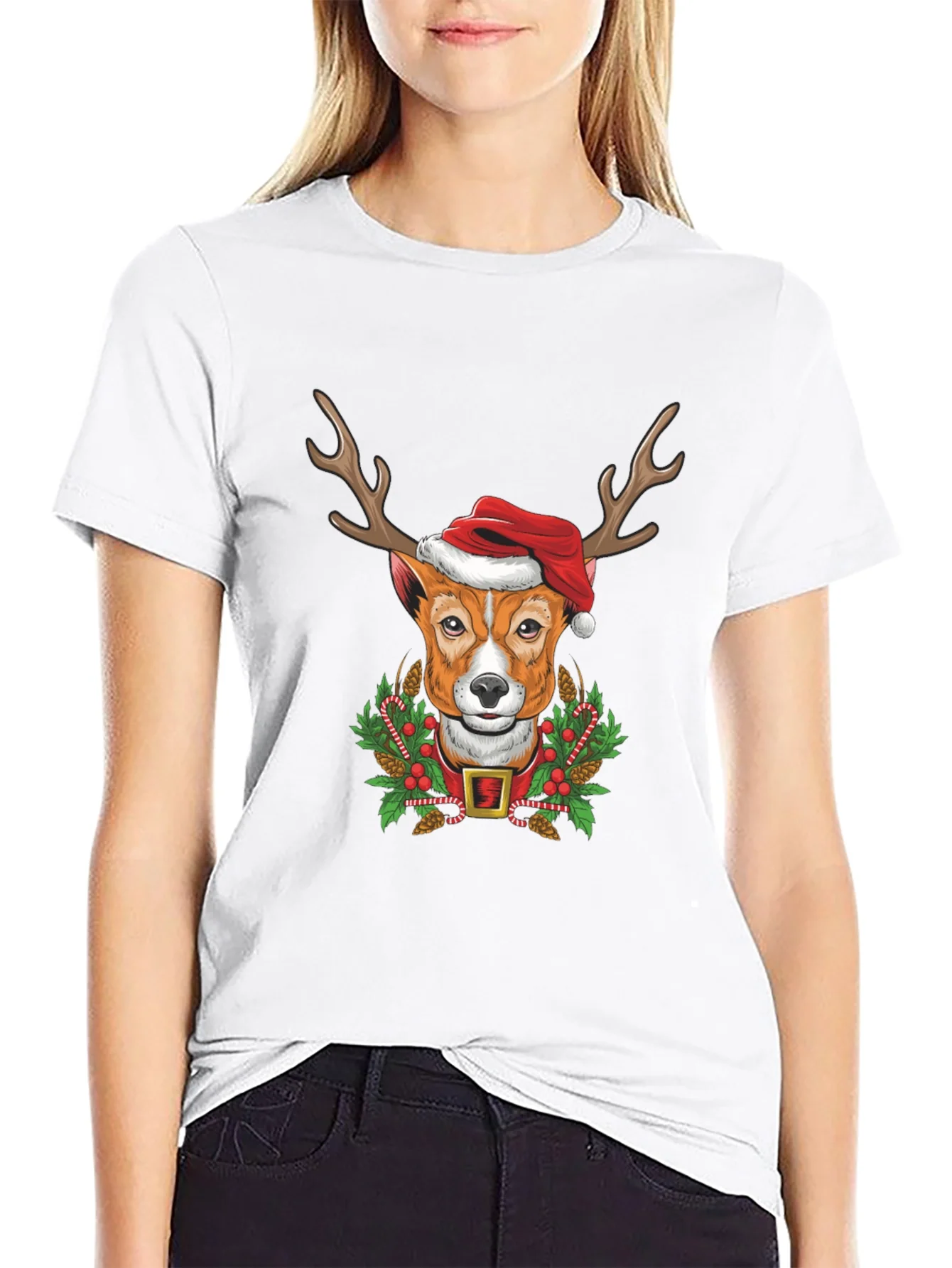 Dog Reindeer Christmas T-Shirt