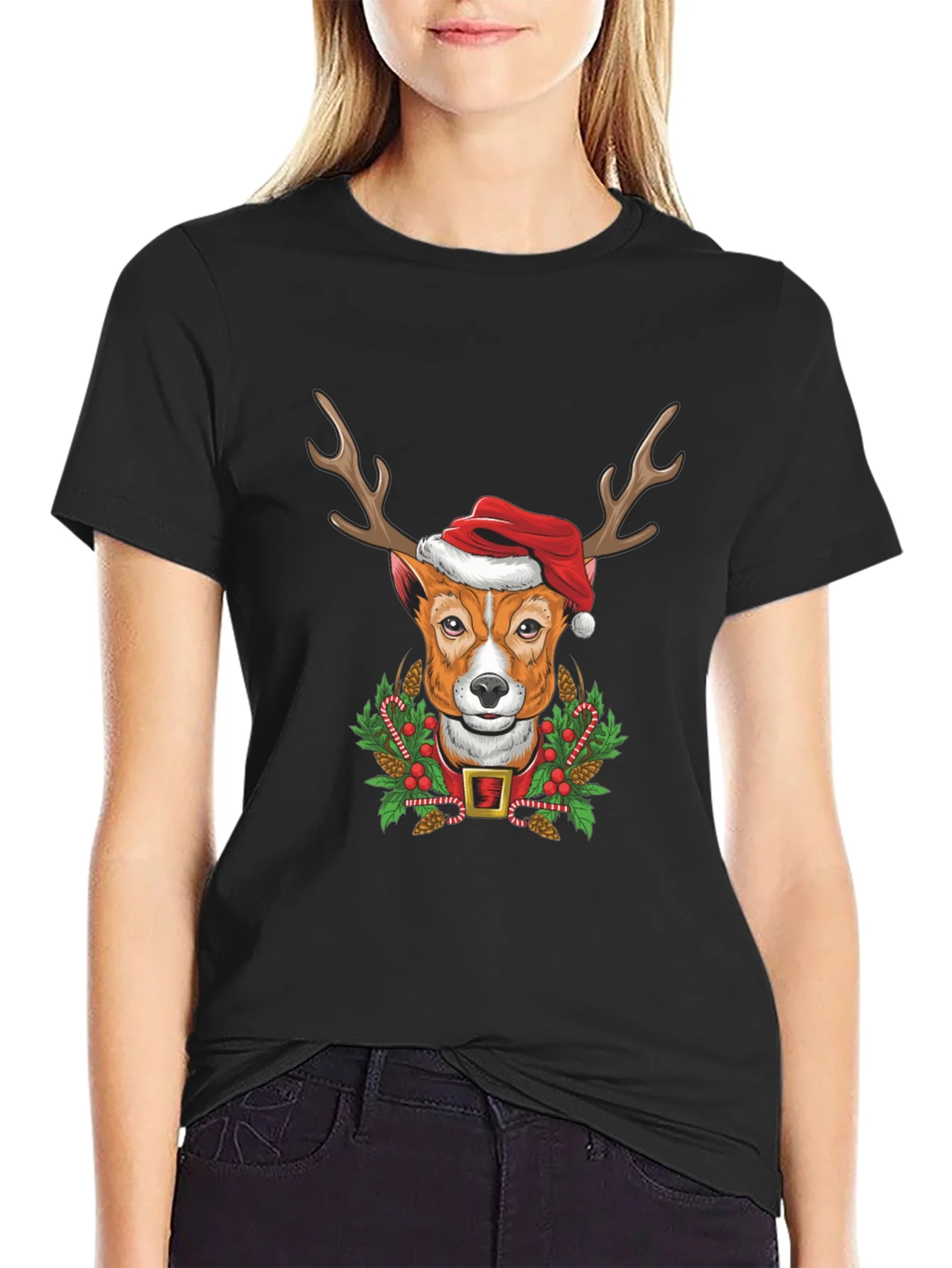 Dog Reindeer Christmas T-Shirt