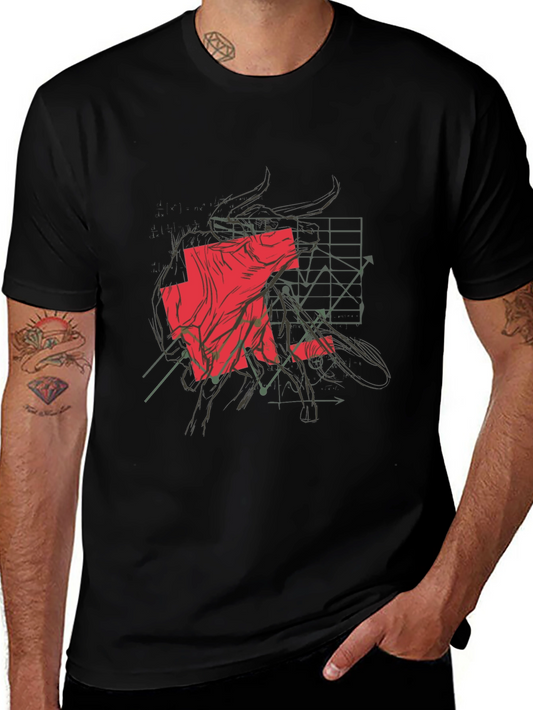 Bold Bull Market Graphic Tee - Black