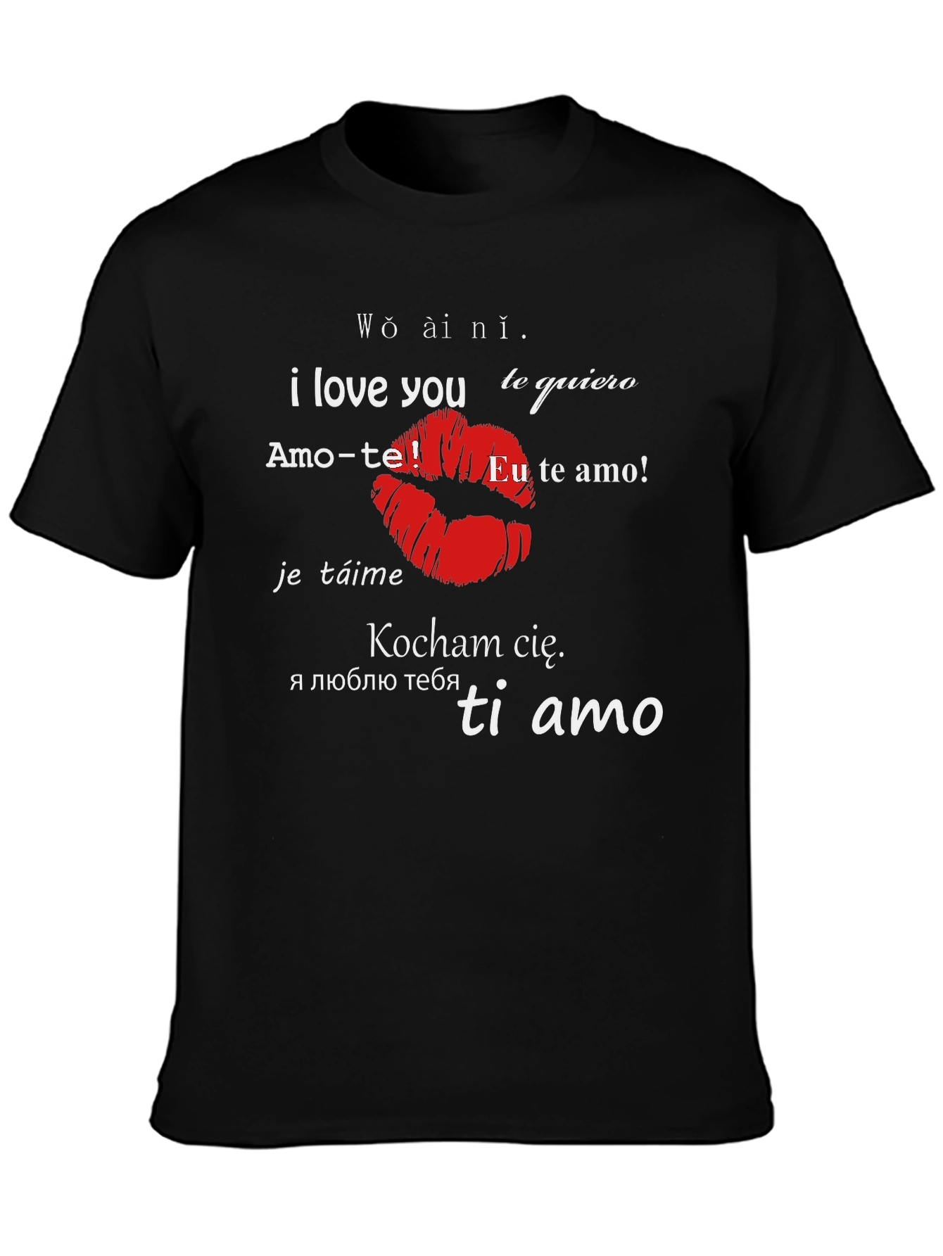 I Love You in Different Languages Graphic T-Shirt