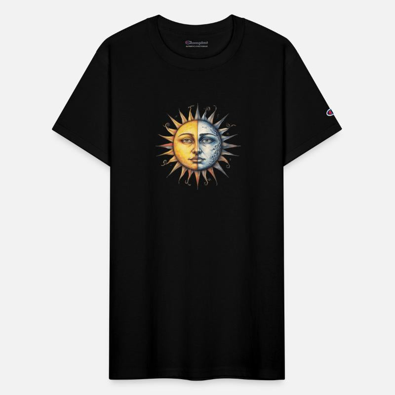 Half Moon Half Sun Human Face – Celestial Duality