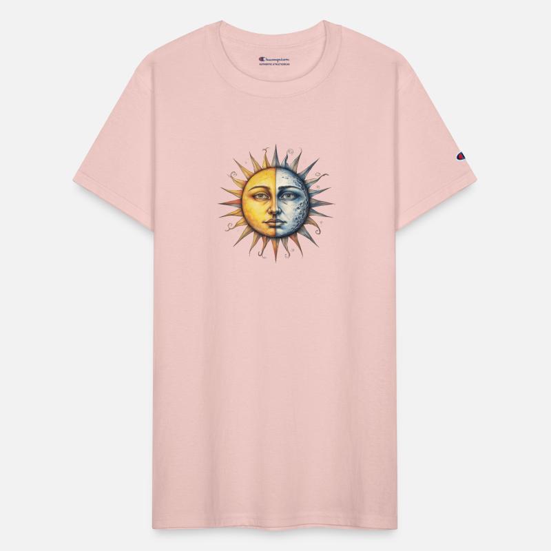 Half Moon Half Sun Human Face – Celestial Duality