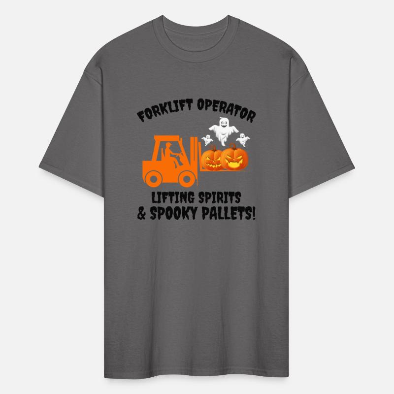 Halloween Ghost Forklift Operator Pumpkin Funny