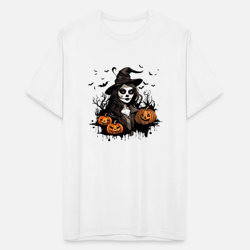 Halloween witch and her pumpkins!