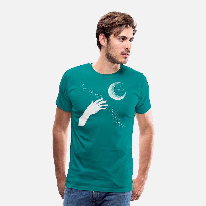 Hand Reaching for Crescent Moon Mystic Whimsy