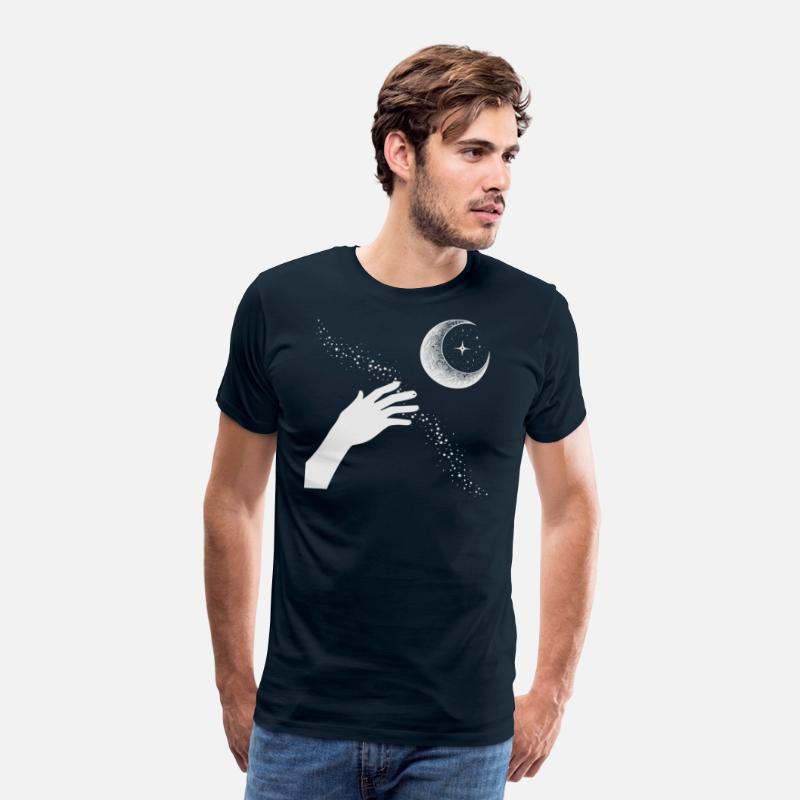Hand Reaching for Crescent Moon Mystic Whimsy