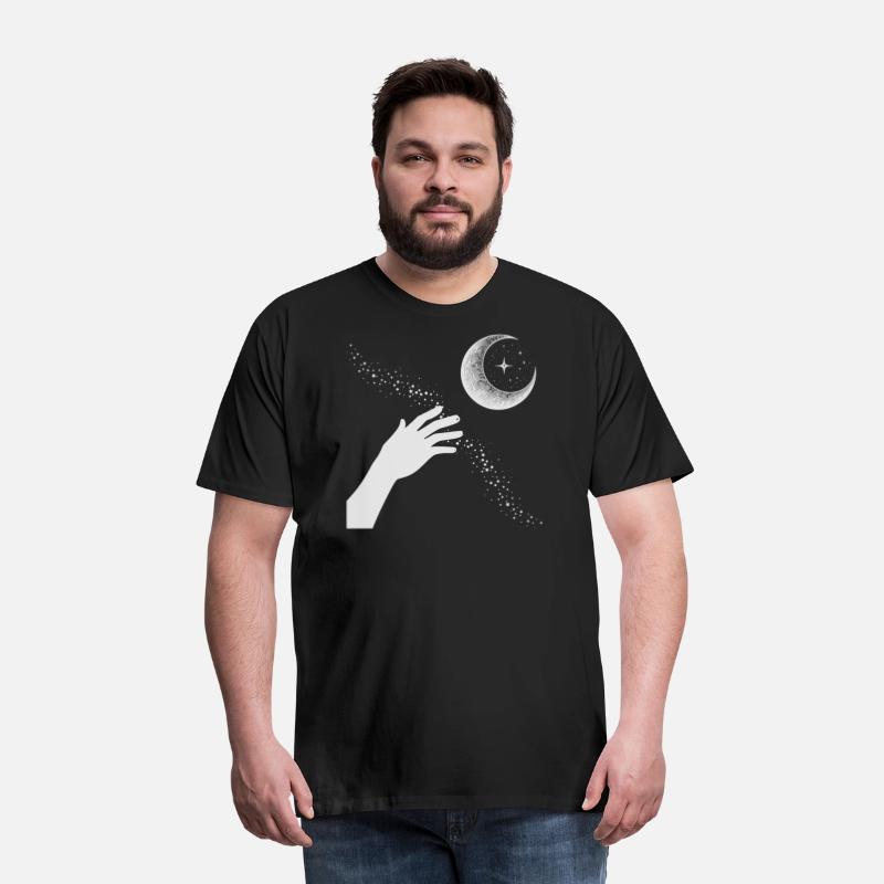 Hand Reaching for Crescent Moon Mystic Whimsy