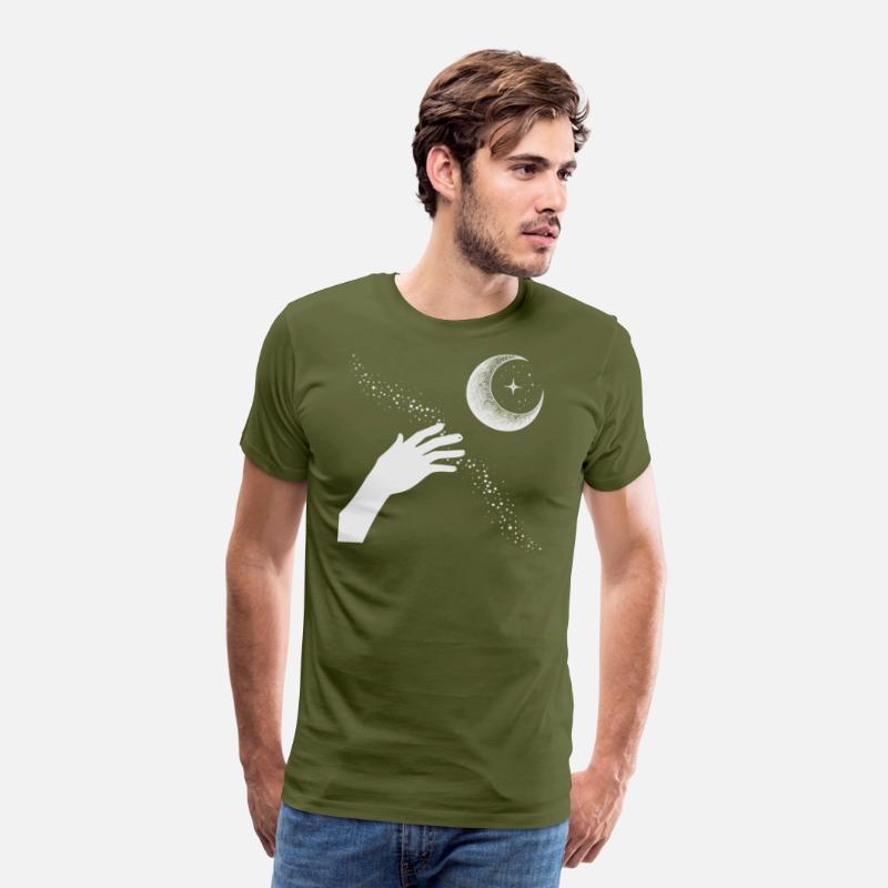 Hand Reaching for Crescent Moon Mystic Whimsy