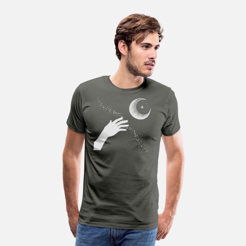 Hand Reaching for Crescent Moon Mystic Whimsy