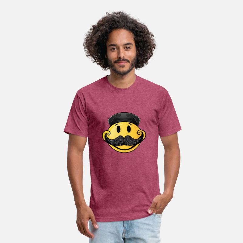 Happy face with mustache