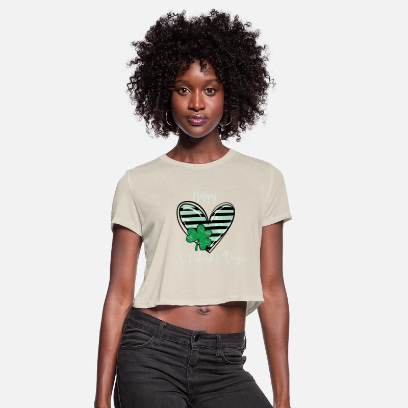 Happy St Patrick's Day Green Heart & Shamrock