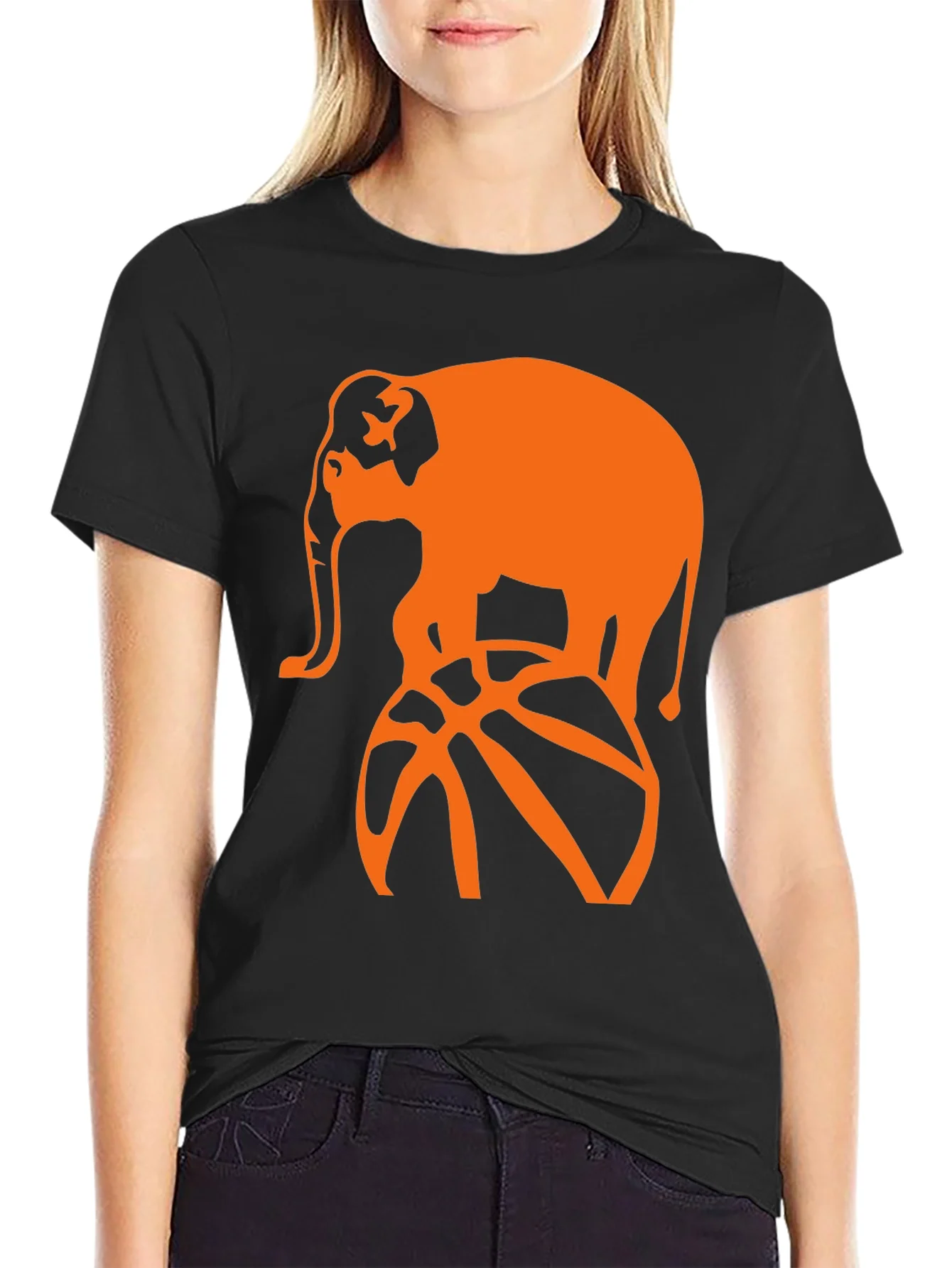 Elephant Basketball Graphic T-Shirt