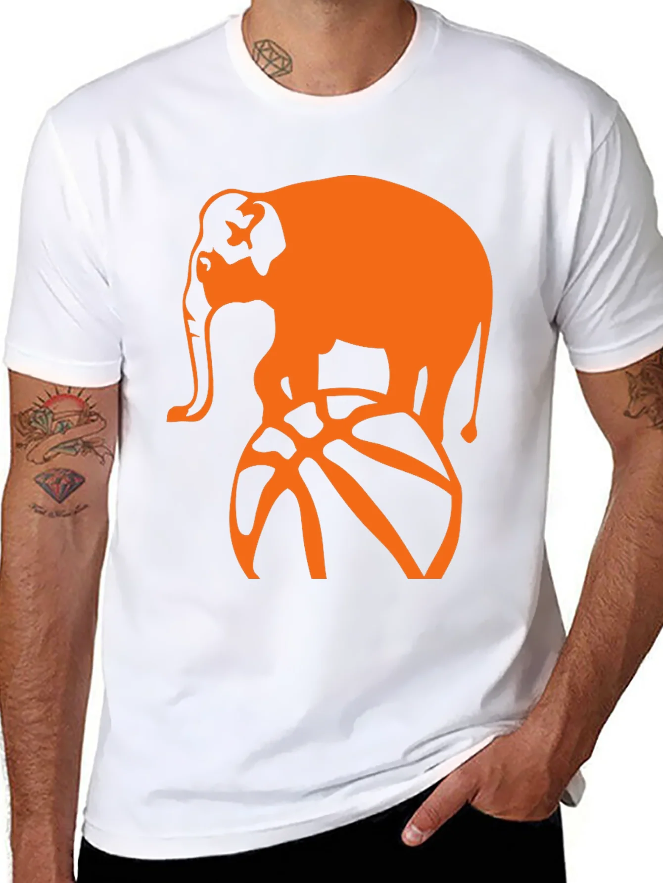 Elephant Basketball Graphic T-Shirt