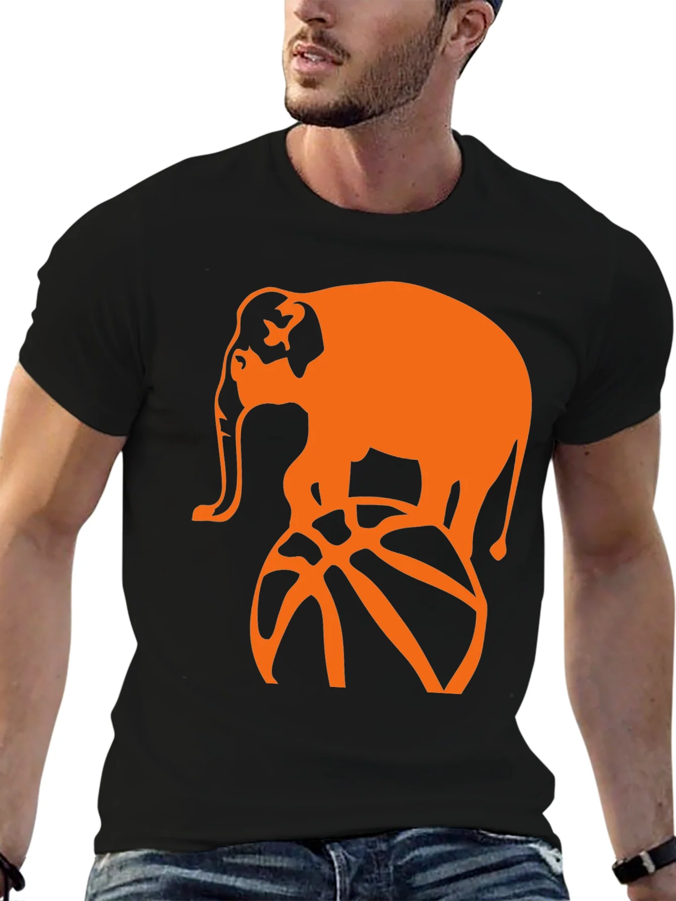 Elephant Basketball Graphic T-Shirt