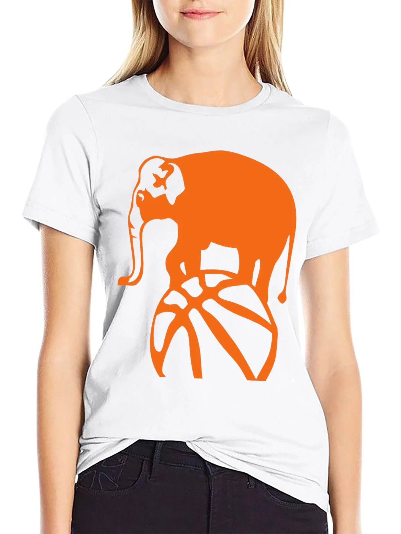 Elephant Basketball Graphic T-Shirt