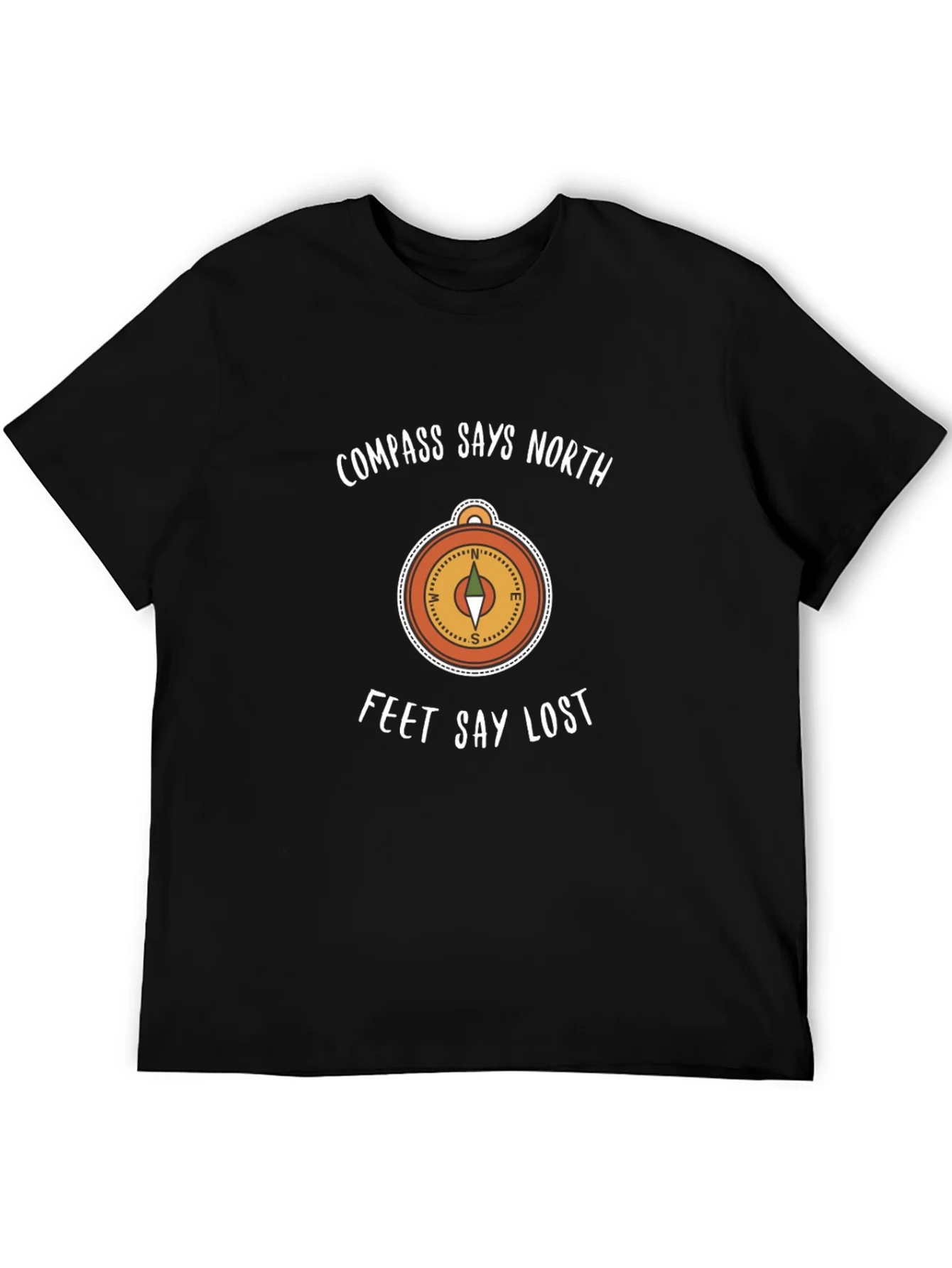 Compass Says North T-Shirt - Lost Feet Design
