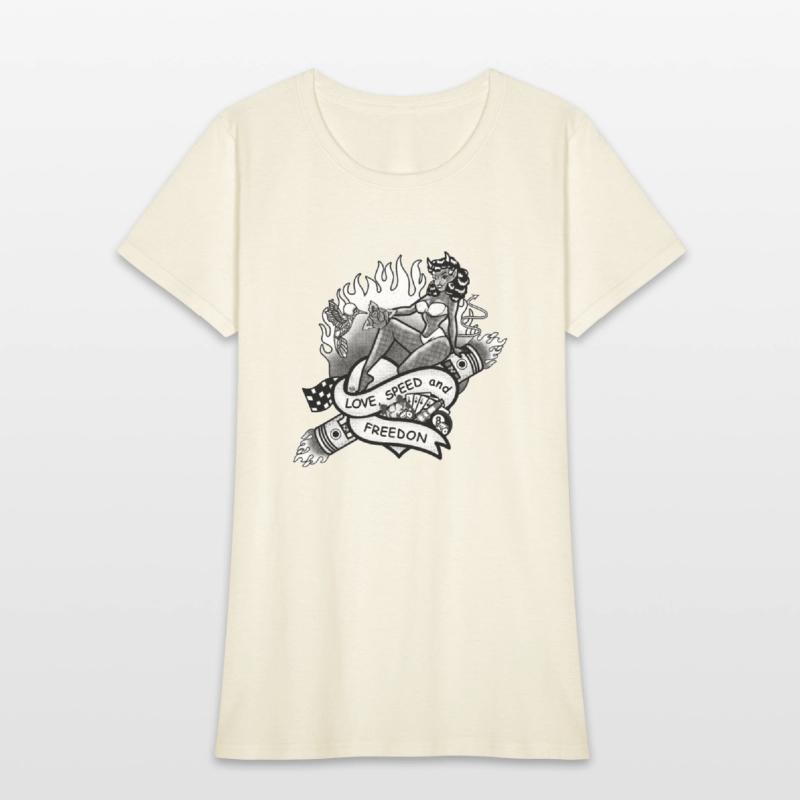 Heart, Hummingbird and Pinup - Black and White