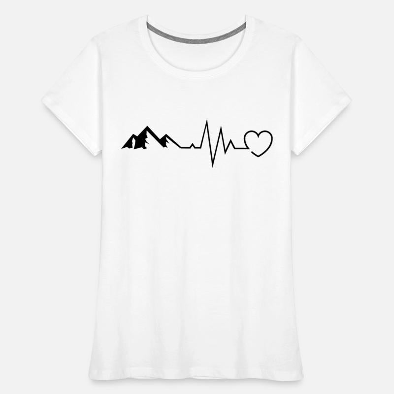 Heart Lines Motif with Mountains and Heart Gift