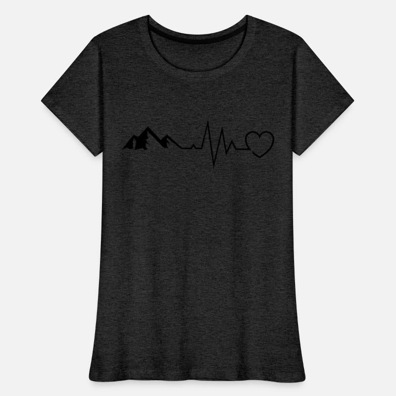 Heart Lines Motif with Mountains and Heart Gift