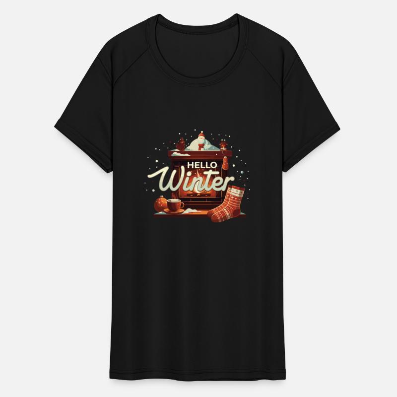 Hello Winter typography vector illustration. Winte