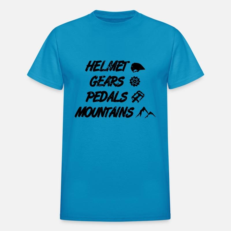 Helmet Gears Pedals Mountains