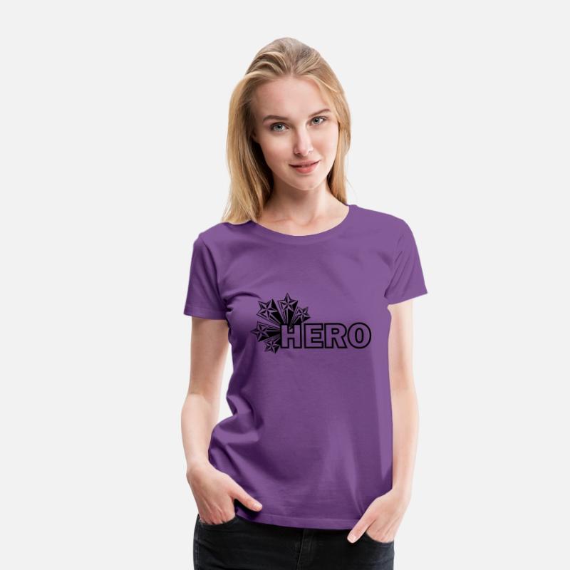 Hero with stars, text 'HERO'