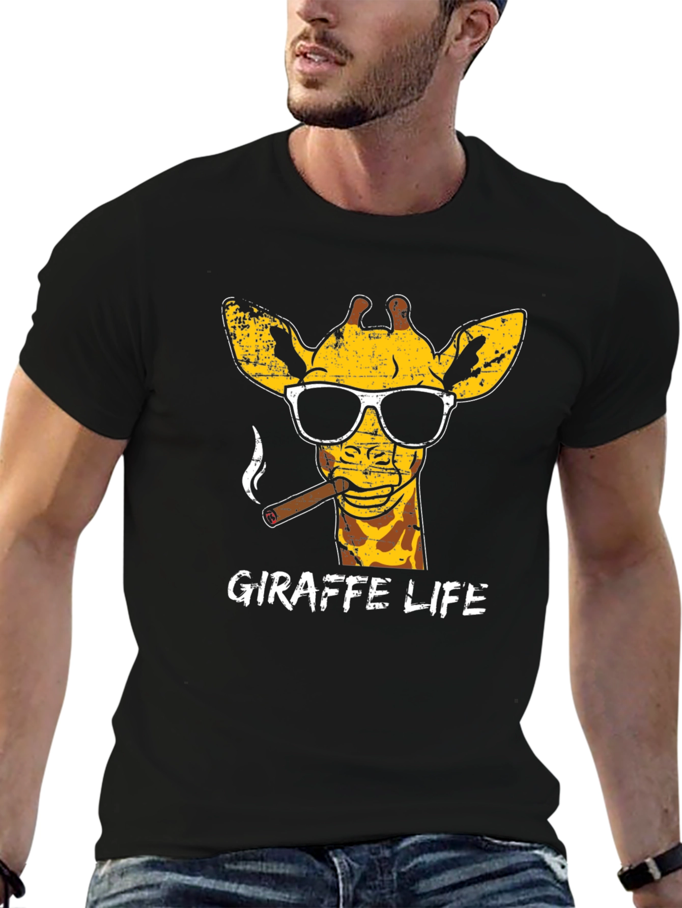 Giraffe Life Graphic T-Shirt - Cool & Fun!