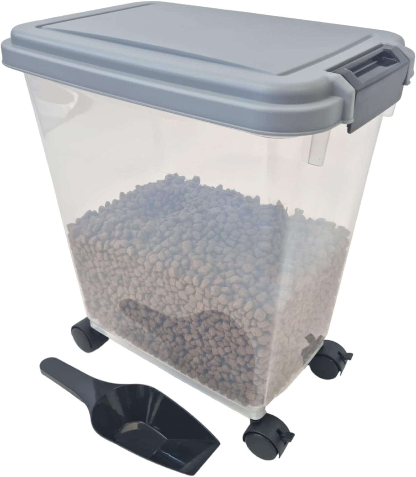 HH Home Hut 20L Clear Pet Food Container on Wheels - Latest Style