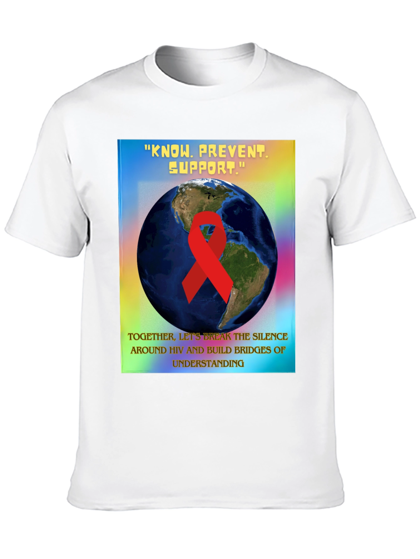 HIV Awareness Graphic Tee - Know Prevent Support