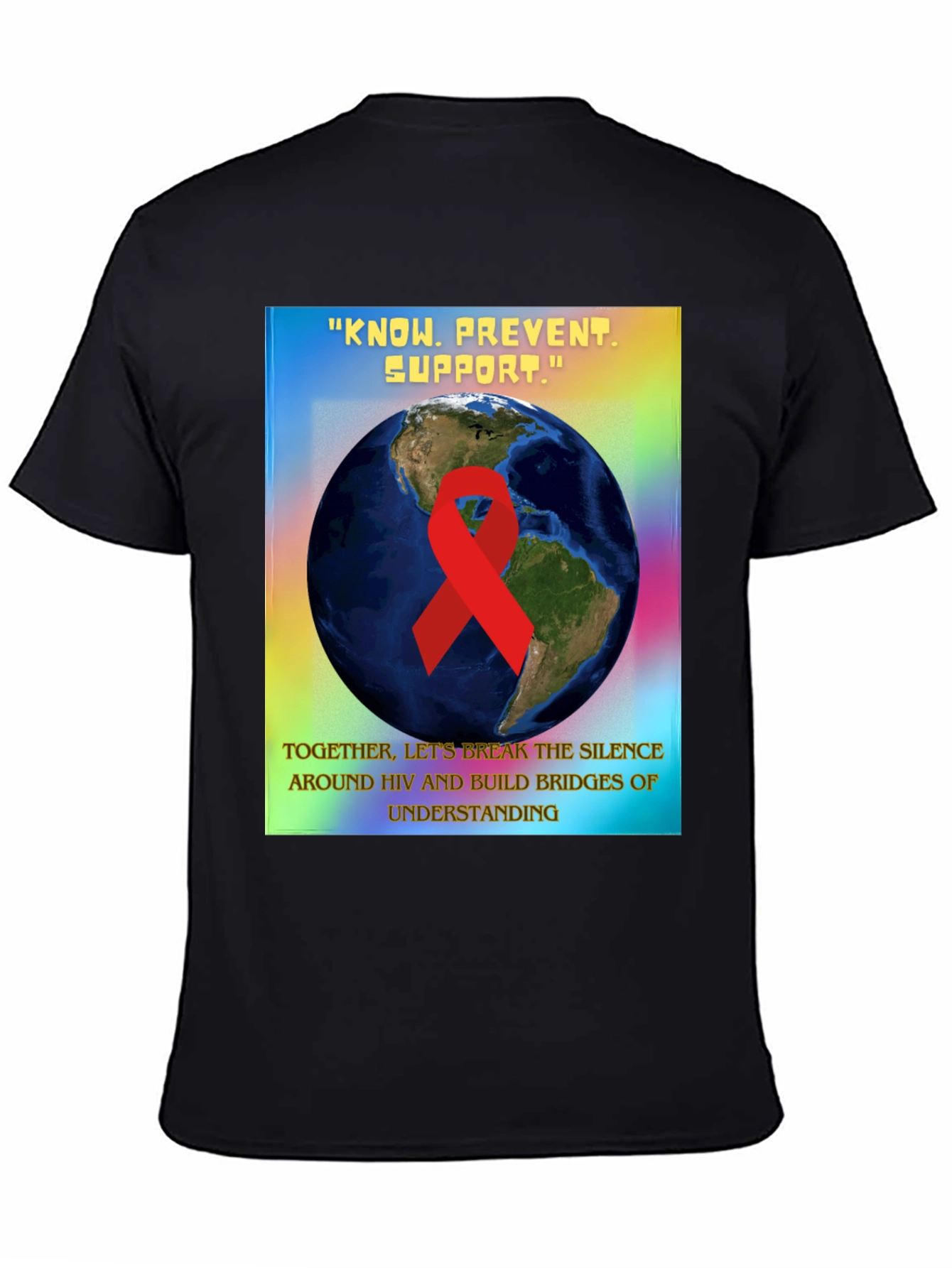 HIV Awareness Graphic Tee - Know Prevent Support