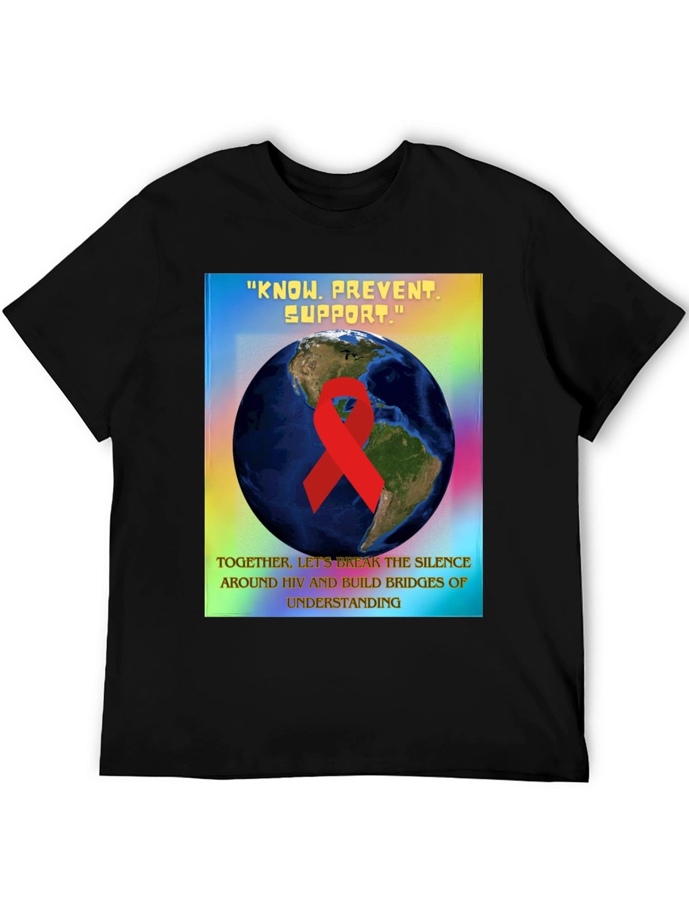 HIV Awareness Graphic Tee - Know Prevent Support