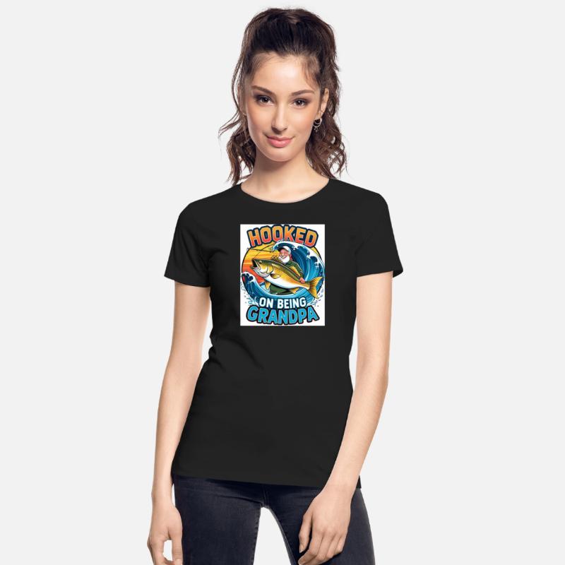 Hooked on Being Grandpa – Colorful Fishing Scene