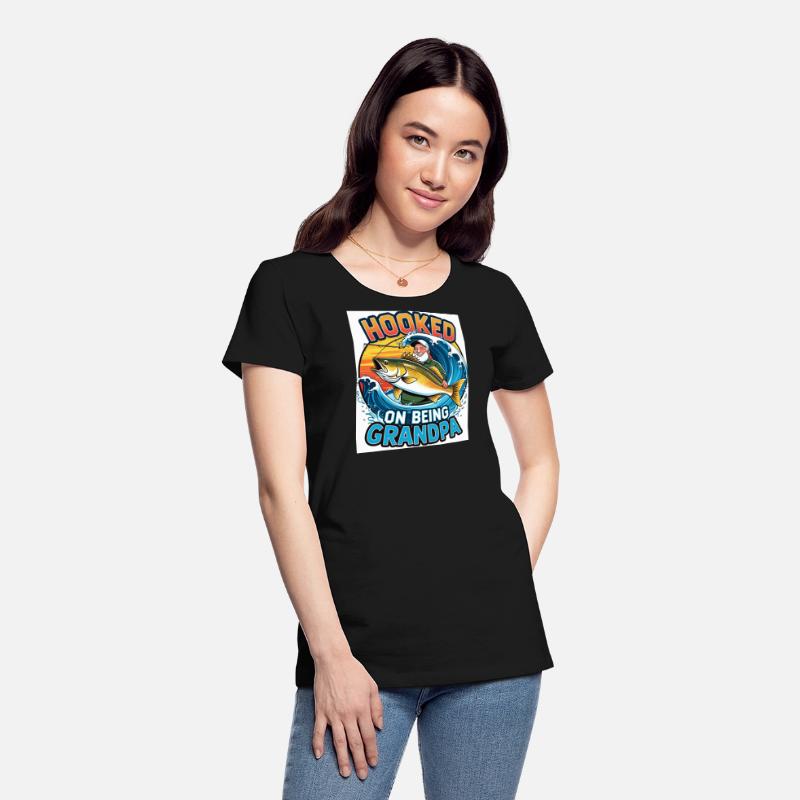 Hooked on Being Grandpa – Colorful Fishing Scene