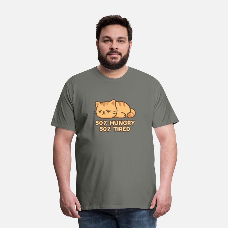 Tired Cat with Humor Message