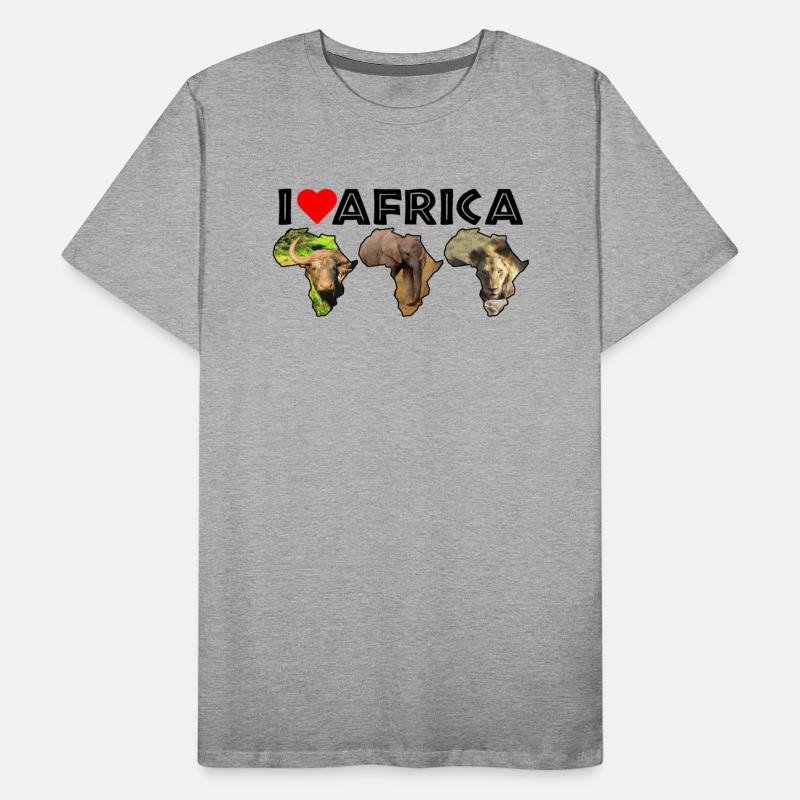 I Heart Africa Wildlife Continent Collage Trio